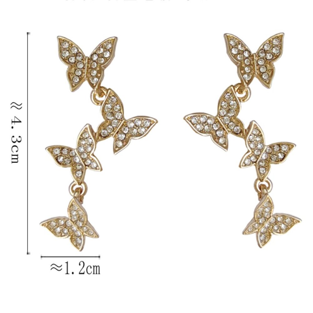 💙💕Last one Butterfly Statement Earrings - Picture 5 of 8